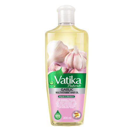 Olejek Czosnkowy Vatika do Wzmocnienia i Odbudowy Włosów – Dabur (200 ml)