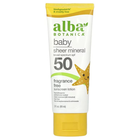 Alba Botanica Mleczko do opalania dla dzieci SPF50 - 89 ml | Delikatna ochrona przeciwsłoneczna